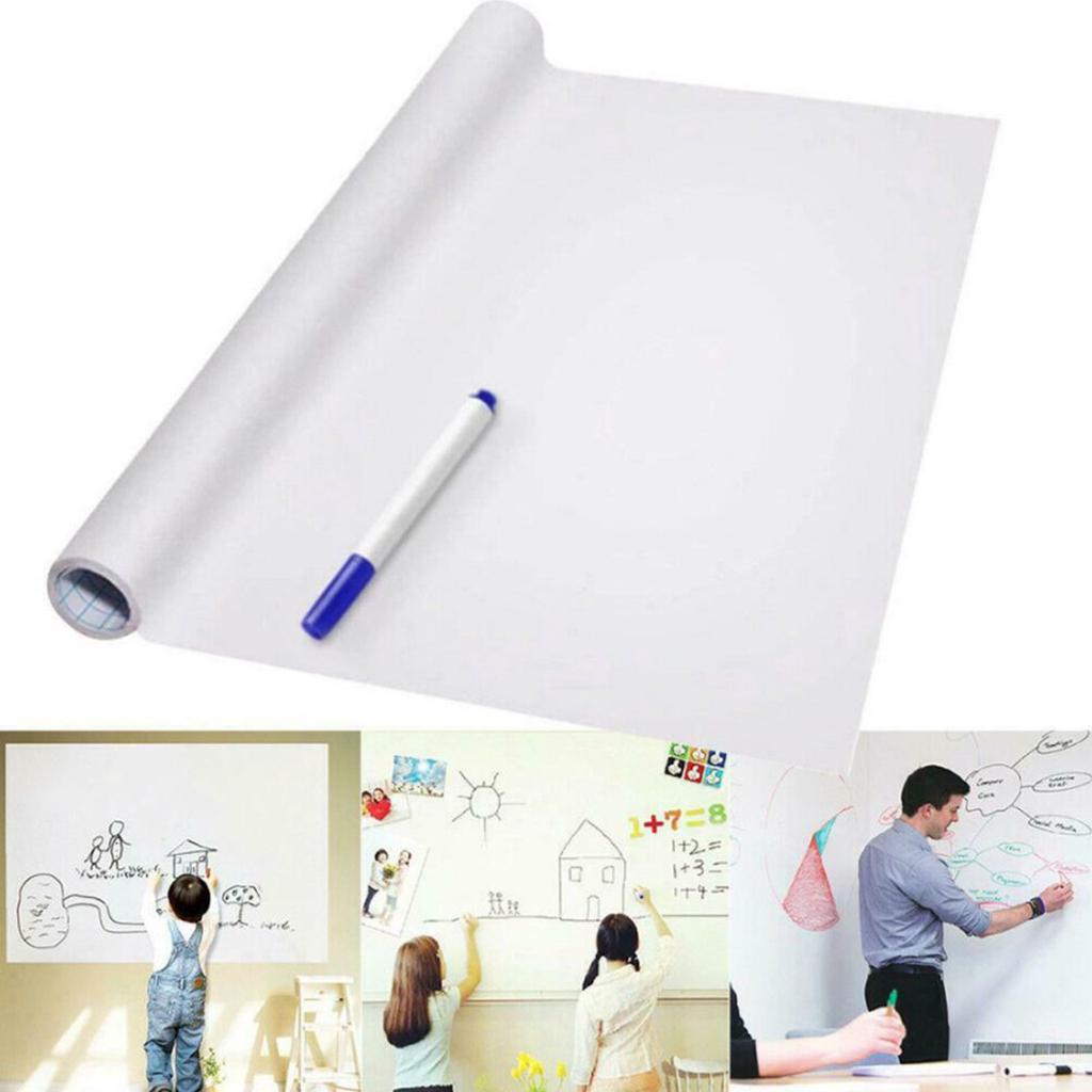 Whiteboard Sticker for Wall, Water Proof, with 2 Erasable Markers